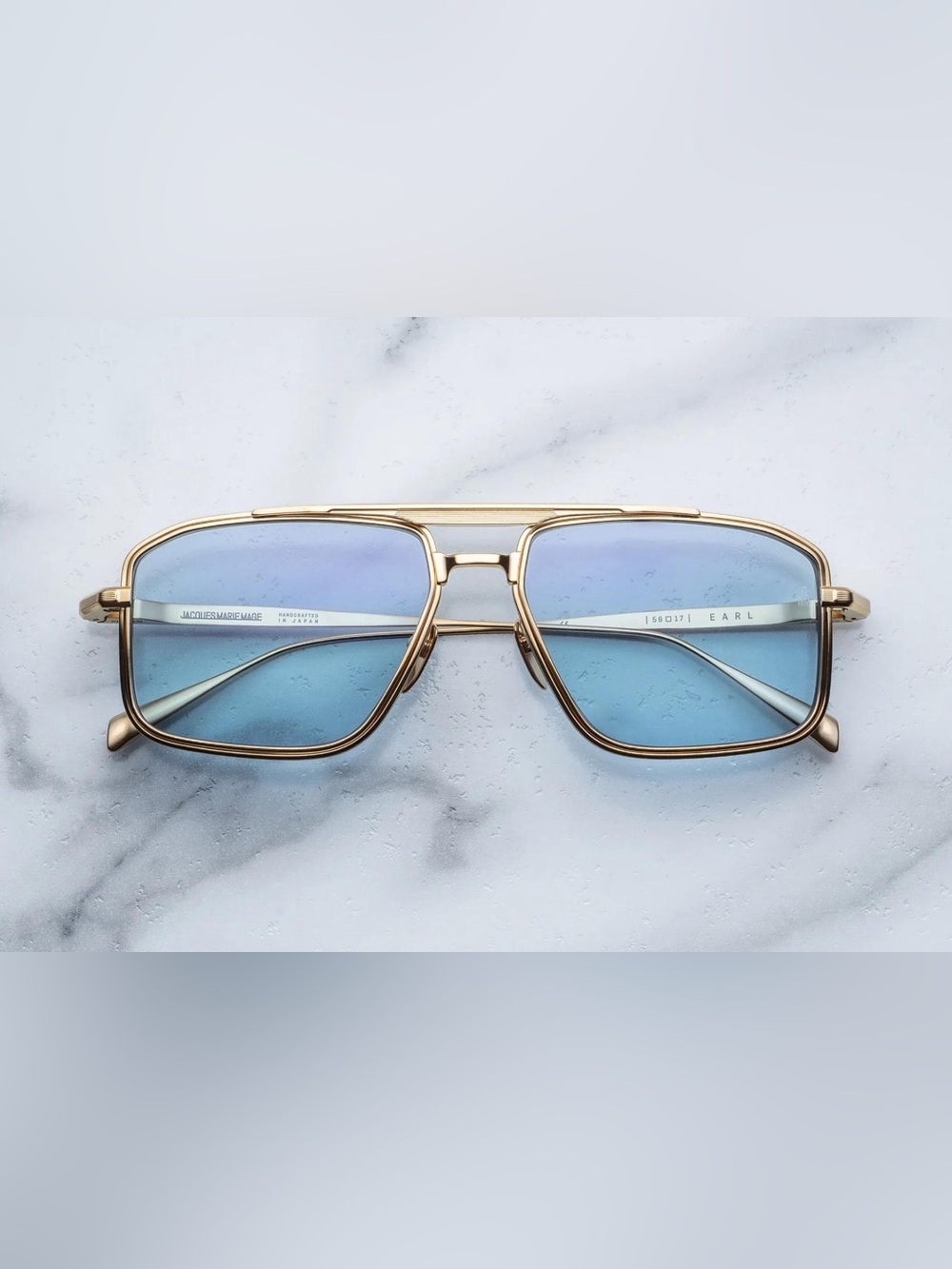 NEW Jacques Marie Mage EARL Ceil Gold Frame Blue Lens RARE 285/400